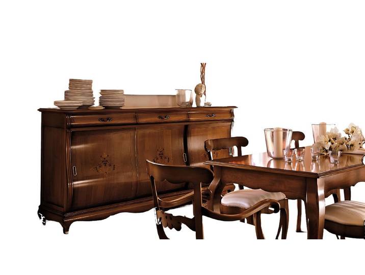Xlmoebel Kommode Braunes Massivholz-Sideboard mit viel Stauraum (Kommode, 1 St., Kommode), Hergestellt in Europa
