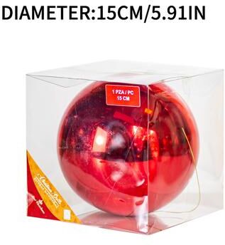 Rare Purchases Christmas Ball Decorations Red, Decorative Ornaments For Hotels And Shopping Malls,Vibrant Christmas Colorful Ball Decor 15cm Red 3pcs