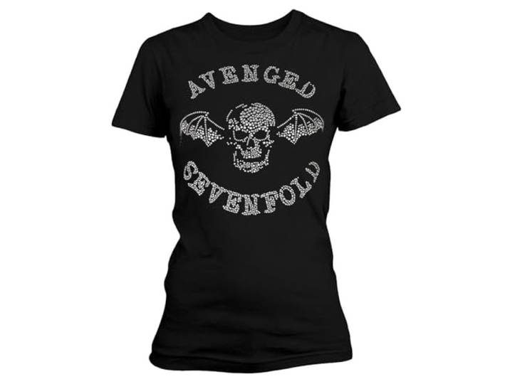 T-Shirt # L Black Femmina # Death Bat