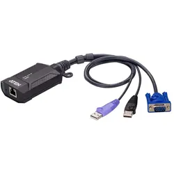 Aten CN800 USB VGA KVM over IP Mini, KVM Switch, Schwarz, Violett