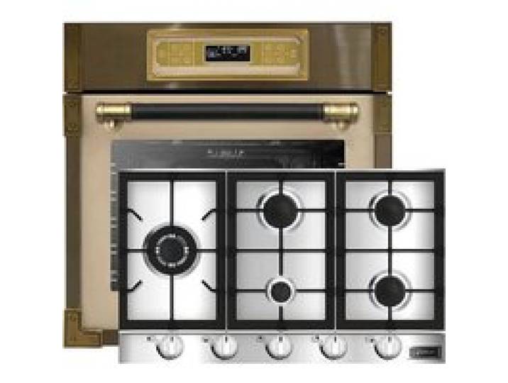 Kaiser FOUR Set EH 6726 ElfAD+KG 9357 Retro four encastrable 80L + table de cuisson à gaz 90cm