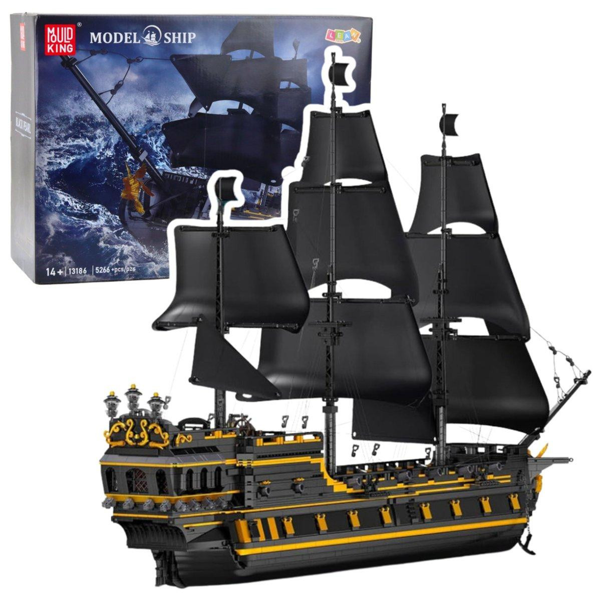 ONEGLOBAL Black Pearl piratenschip bouwstenen, 5266 onderdelen