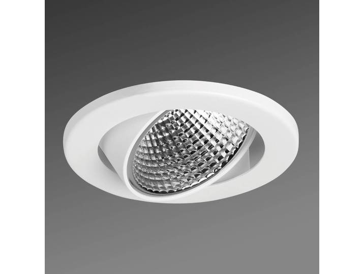OMS LED-Einbauspot Zipar Adjustable 12W 4.000K, weiß / opal, für Flurbereich, Metall, Shop-Einbauleuchten