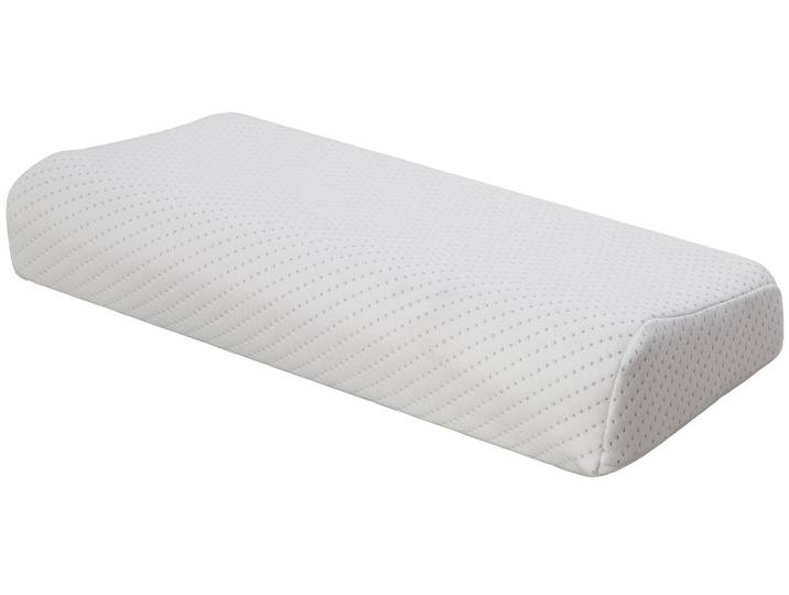 Nackenstützkissen BECO Vario Soft , weiß, B:33cm H:11,5cm L:63cm, Bezug: 100% Polyester. Füllung: 100% Polyurethan, Kopfkissen, Nackenstützkissen, mit zwei unterschiedlichen Höhen und Härten