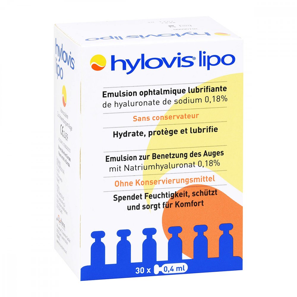 TRB Chemedica AG Hylovis lipo Augentropfen Einzeldosispipetten 15815469