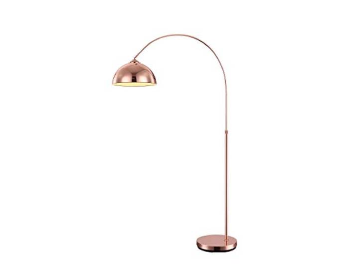 Globo Lampadaire luminaire cuivre arqué réglable en hauteur interrupteur salle de séjour