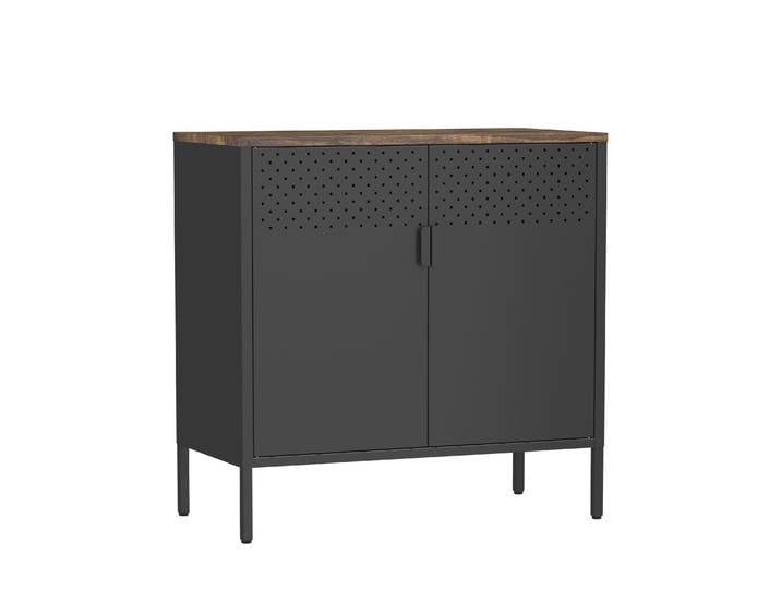 Kommode Metall AMET 80 x 80 cm schwarz