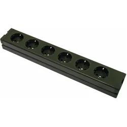 Eurolite, Steckdosenleiste, Steckdosenleiste 6-fach ALU sw (6x)