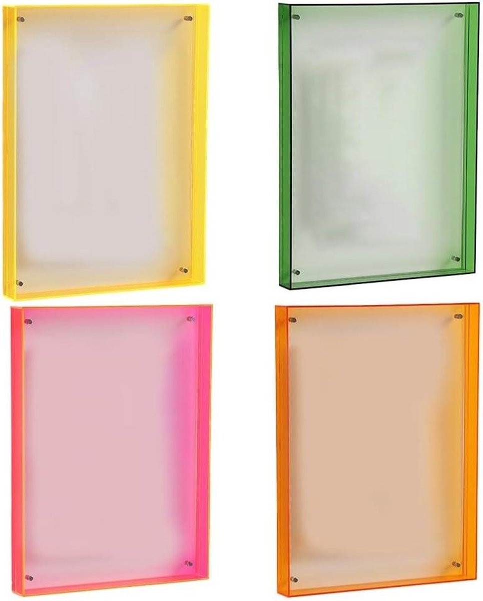 Acryl displayframe fotolijst geel 11x14 cm