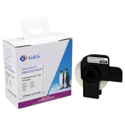 G&G Etiketten Kompatibel ersetzt Brother DK-11204 17 x 54 mm Thermodirekt Papier Weiß 400 St. Permanent haftend Adress-Etiketten ET-B-G-11204