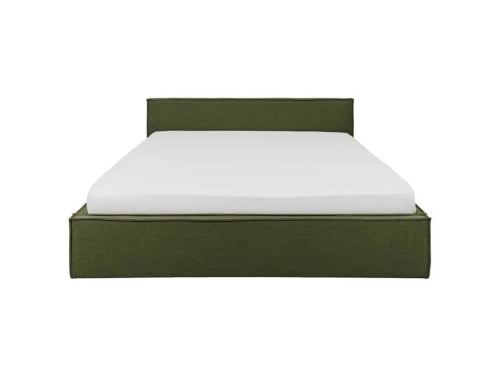 Lit double 160x200 cm rembourré avec sommier, vert