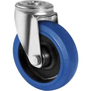CASCOO Schwerlastrolle Serie R4F1, Lenkrolle, 100mm Ø, Gummi, Tragkraft 150kg