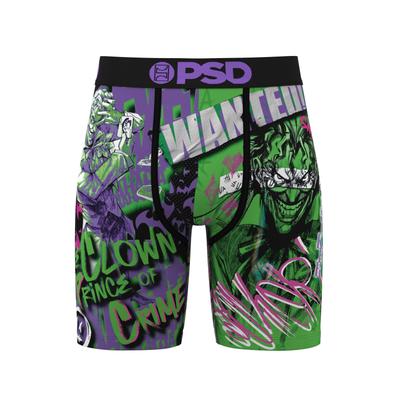 Boxershorts PSD "JOKER WANTED Herren", Herren, Gr. L, multi, 88% Polyester, 12% Elasthan, Unterhosen