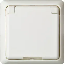Elso 245034 Steckdose mit Klappdeckel 16A RENOVIERUNG komplett Steckklemme reinweiß
