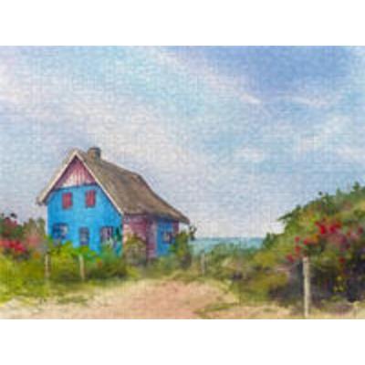 CALVENDO Puzzle Blaue Villa am Graswarder Heiligenhafen 1000 Teile Lege-Größe 640 x 480 cm Foto-Puzzle Bild von Wiebke Meier
