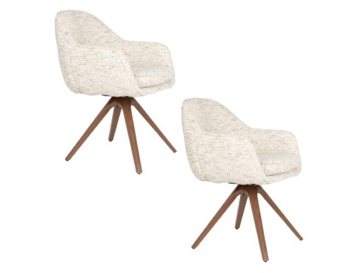 Housecraft living Batoul Esszimmerstuhl mit Armlehnen Beige - 2 er Set