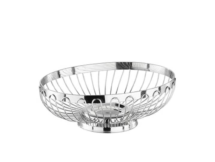 APS 30210 hoogglans gepolijst roestvrij staal ovale mand voor brood of