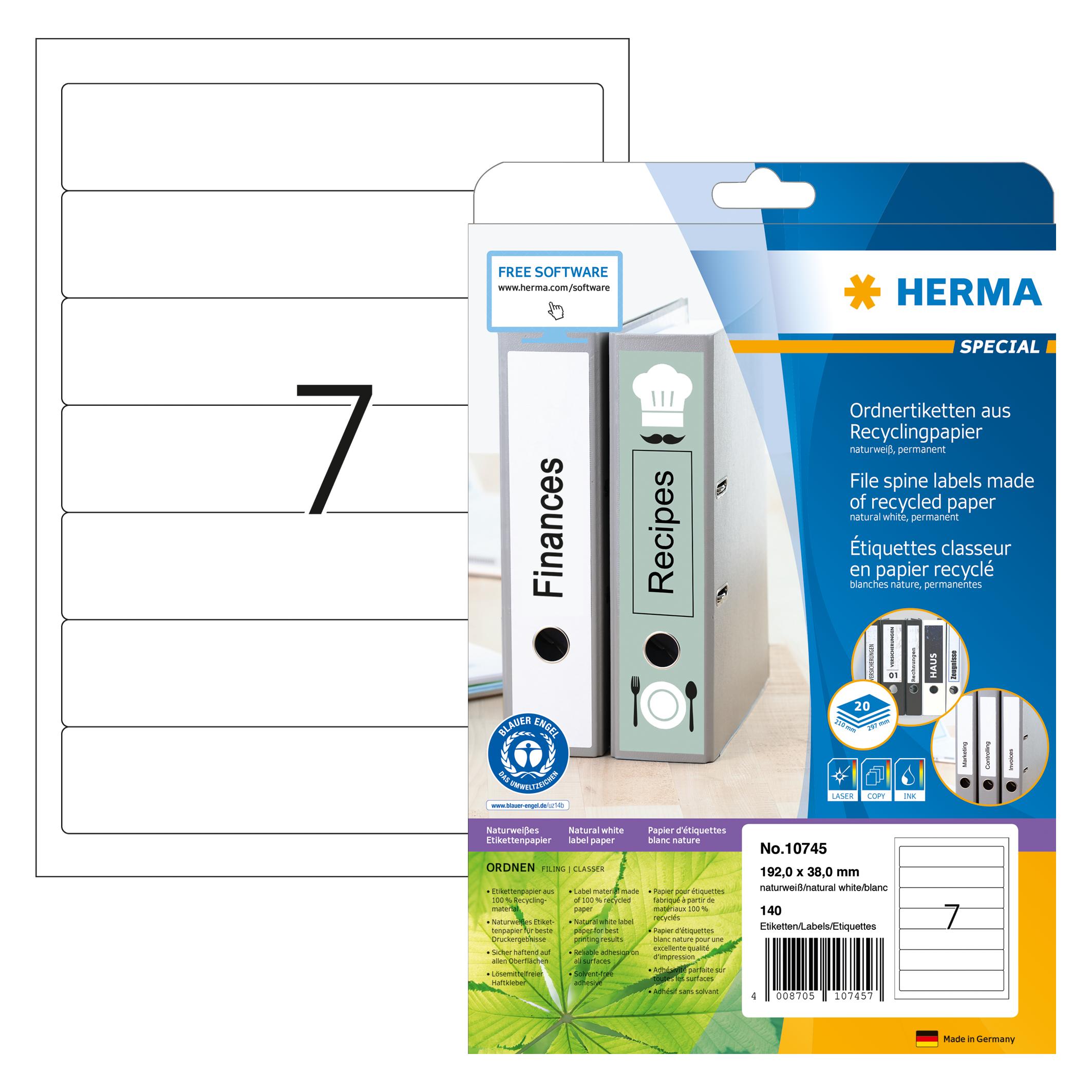 Herma Recycling Ordneretiketten A4 (10745)