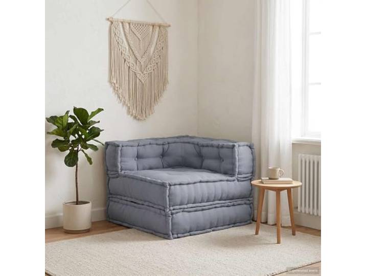 HNSMFPRE Modulares Sofa, grau, 70 x 70 x 56 cm, Stoff Atmungsaktiv, Schaumstoffkissen, Innen- und Außenbereich, flexibles Design, langlebiger Komfort