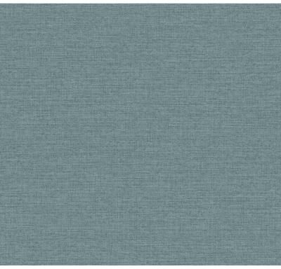 York Wallcoverings Terrene Teal Faux Linen Wallpaper - 324 x 27