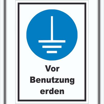 HB-Druck Vor Benutzung erden Aufkleber A1 (594x841mm)