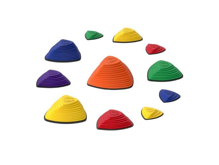 FELIXLEO Stapelspielzeug 11er Set Trittsteine rutschfestes Design für drinnen draußen stapelbar, (1-tlg)