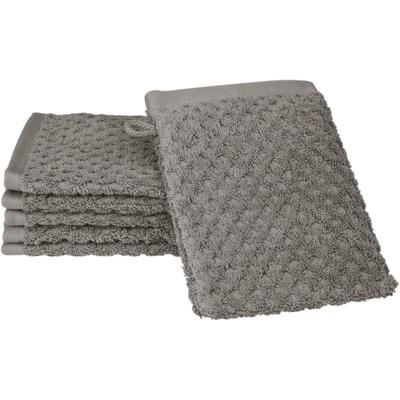 Waschhandschuh ROSS "Harmony", grau (flanell), B:16cm L:22cm, Frottier, Baumwolle, Handtücher, 100 % Baumwolle, Hoch Tief Struktur, viele Farben