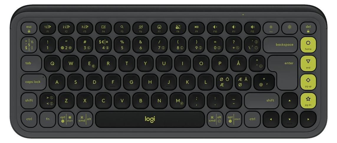 Logitech POP ICON KEYS Mini Draadloos Bluetooth Toetsenbord met Schaarmechanisme QWERTY Grafiet