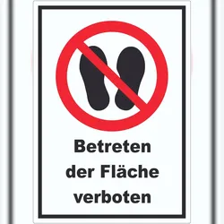 HB-Druck Betreten der Fläche verboten Aufkleber A2 (420x594mm)