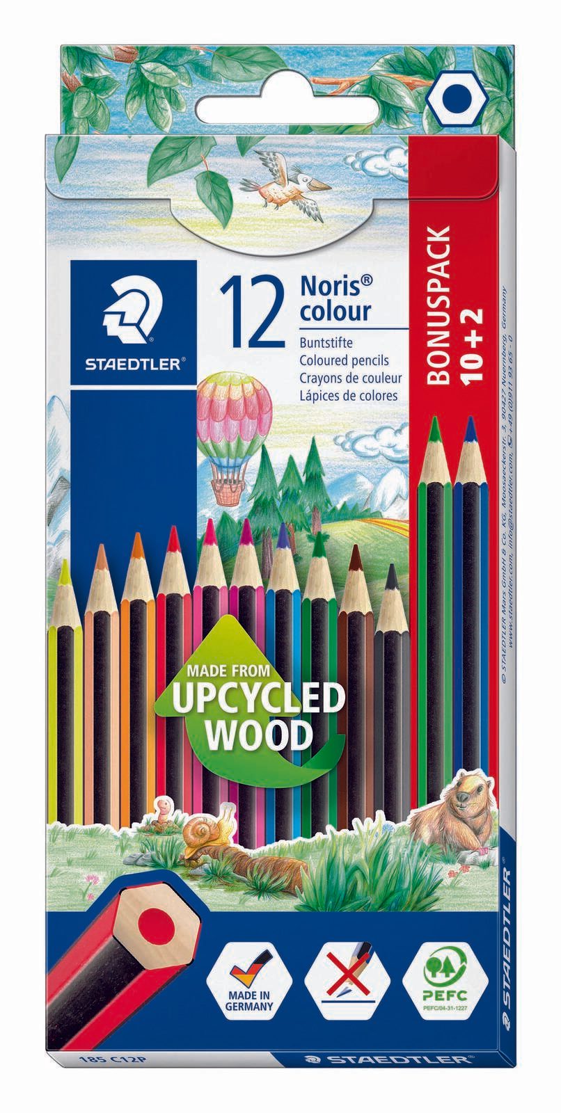 STAEDTLER Buntstifte Noris® colour 185 Mehrfarbig 185 C12P