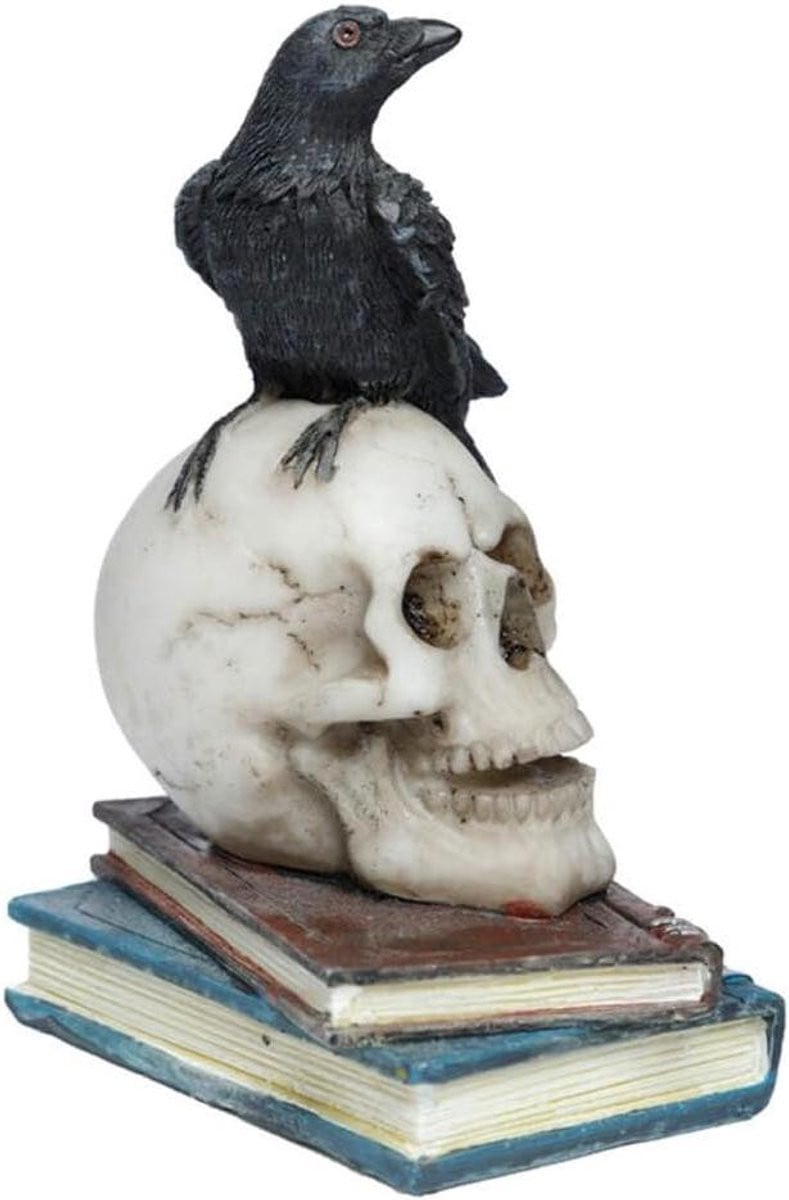 Meerkleurige Schedel Decoratie voor Halloween van Hars