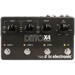 TC Electronic Ditto X4 Looper - Gitarreneffekt (Gitarre), Effektpedal, Schwarz