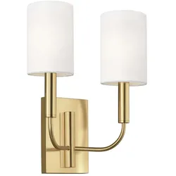 Elstead Lighting, Deckenleuchte, Brianna Wandleuchte E14 2-fach Brüniertes Messing (E14)