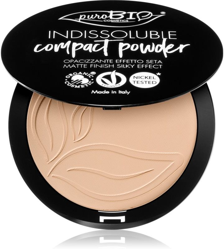puroBIO Cosmetics Indissouble compact powder with matt effect shade 02 9 g