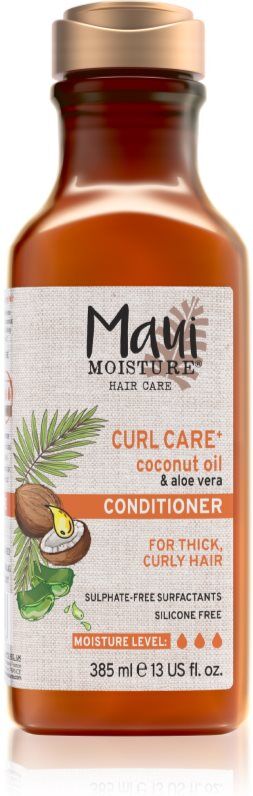 Maui Moisture Curl Quench + Coconut Oil après-shampoing à l'huile de noix de coco pour cheveux bouclés et frisés 385 ml
