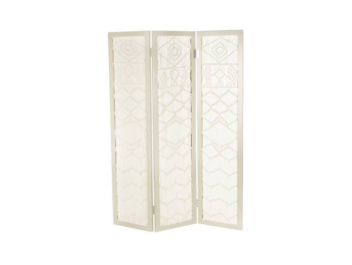 CREEDWOOD Paravent RAUMTEILER BOHO , 166x123cm, Makramee, grau, Deko Paravent