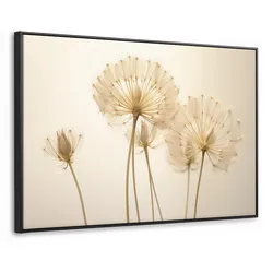 LEINWAND Bilder mit Rahmen - Sonnenlicht - Löwenzahn - Botanisch - Blumen - 140x90