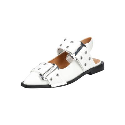 Ballerina STEVE MADDEN "STEVE MADDEN Ballerinas Lederimitat", Damen, Gr. 37, weiß (weiß lack), Lederimitat, Schuhe Ballerina