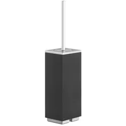 Gessi Rettangolo Accessoires Stand-WC-Bürsterngarnitur, Behälter schwarz, 20844149, Farbe: Finox Optik