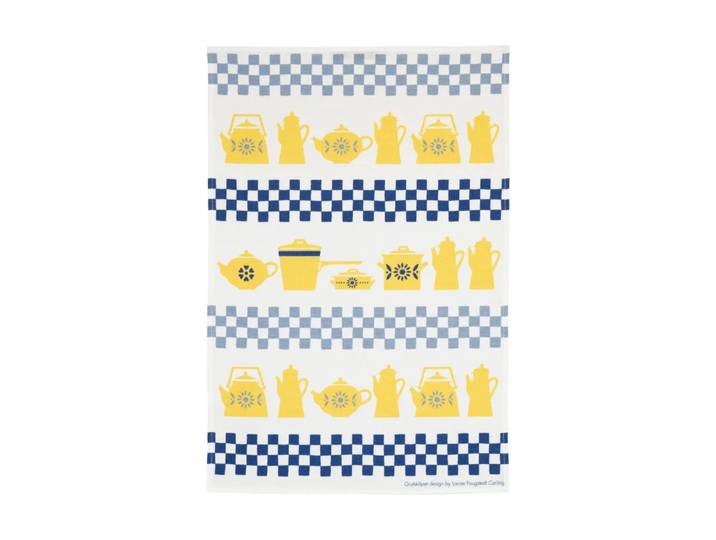 Almedahls Torchon de cuisine Grytskåpet 47x70 cm Multi-Jaune-Bleu