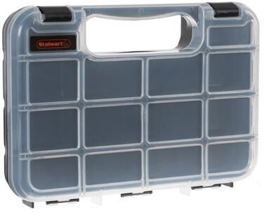 Portable Storage Case with Secure Locks & 14 Small Compartments for Hardware, Screws, Bolts, Nuts, Nails, Jewelry by Stalwart