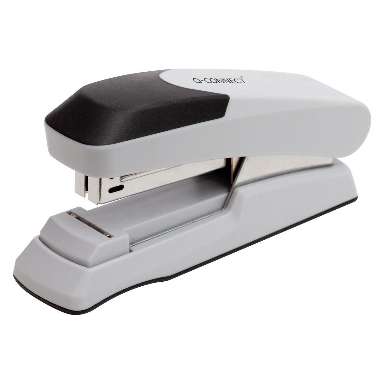 Q-Connect Heftmaschine Flachhefter 25BL grau (25 Blätter) (KF14213)