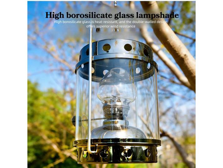 Lampe à kérosène d'extérieur, lanterne de camping portable, lampe à huile vintage pour tente suspendue, lumière d'ambiance pour le camping, randonnée et survie