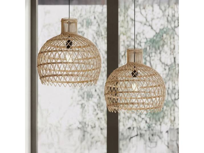 Lampe suspendue en rotin naturel - Sofia