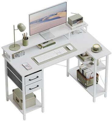 No L Shaped Computer Desk with Monitor Stand