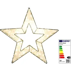 LED Licht Stern auf Drahtgeflecht Leuchtstern 860 LED und Timer