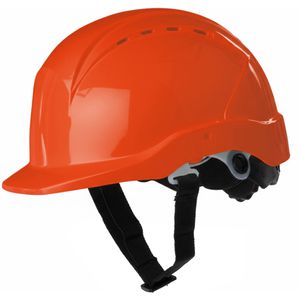 Feldtmann Schutzhelm TECTOR Industrie, EN 397, mit 6-Punkt-System & Kinnriemen, Größe 52-64, orange