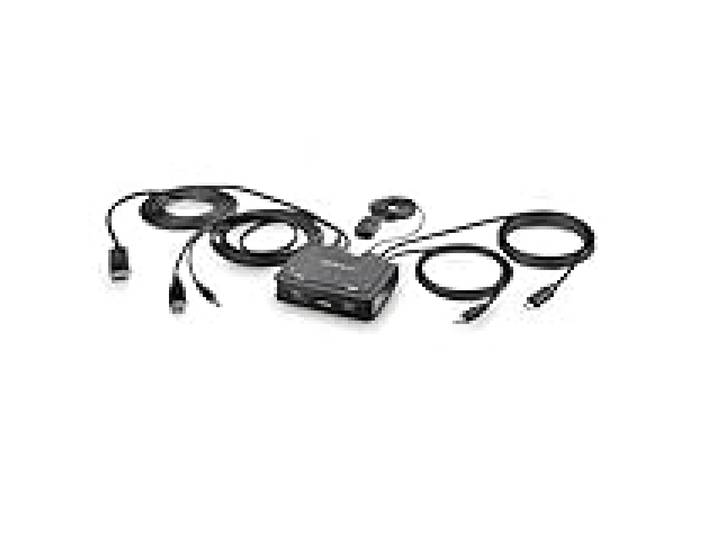 StarTech KVM à Câble Hybride USB-C et DisplayPort 2 Ports, 4K 60Hz, Bus
