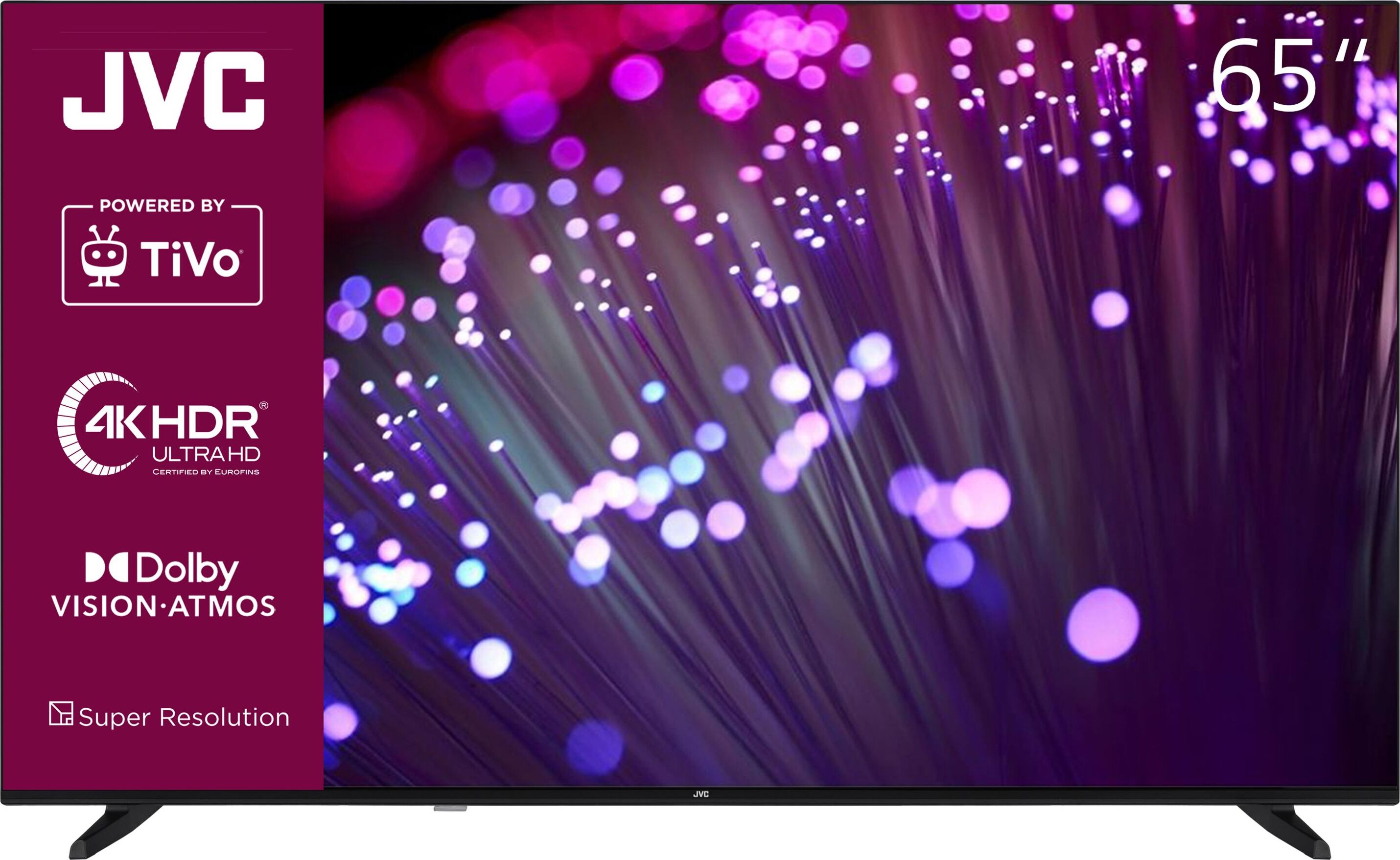 JVC 65 Zoll Fernseher Smart TV (4K UHD, HDR Dolby Vision, Dolby Atmos, Triple Tuner, 6 Monate HD+ inkl.)