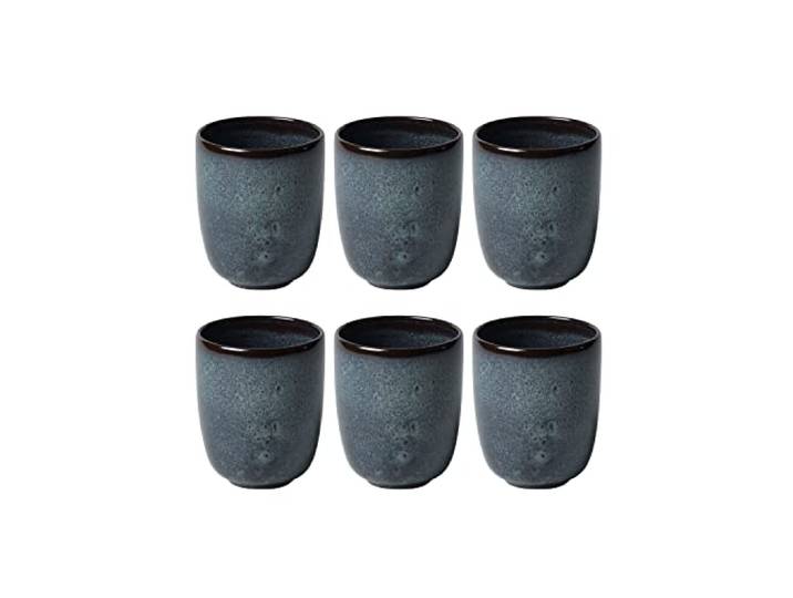 like. by Villeroy & Boch – Lave gris 6x Becher ohne Henkel, 400 ml, Steingut, beige